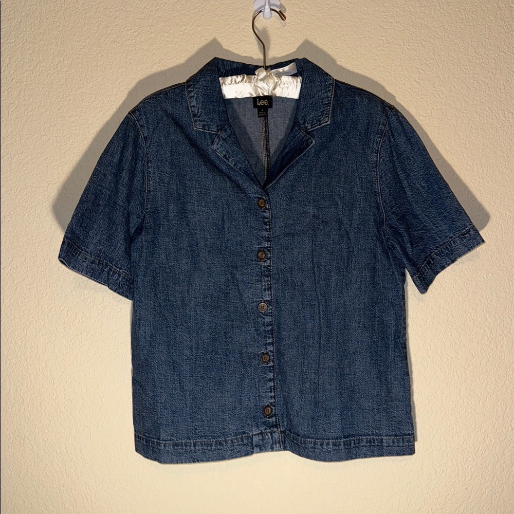 Lee Blue Denim Shirt with Classic Collar